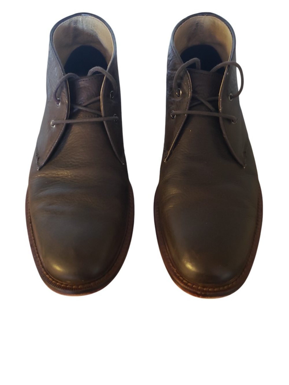 Banana Republic Chocolate Brown Leather Chukka Lace Up Boots Size 8